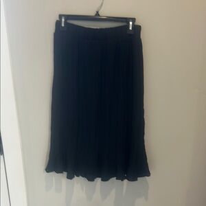Vintage Black Pleated Skirt with mild ruffle